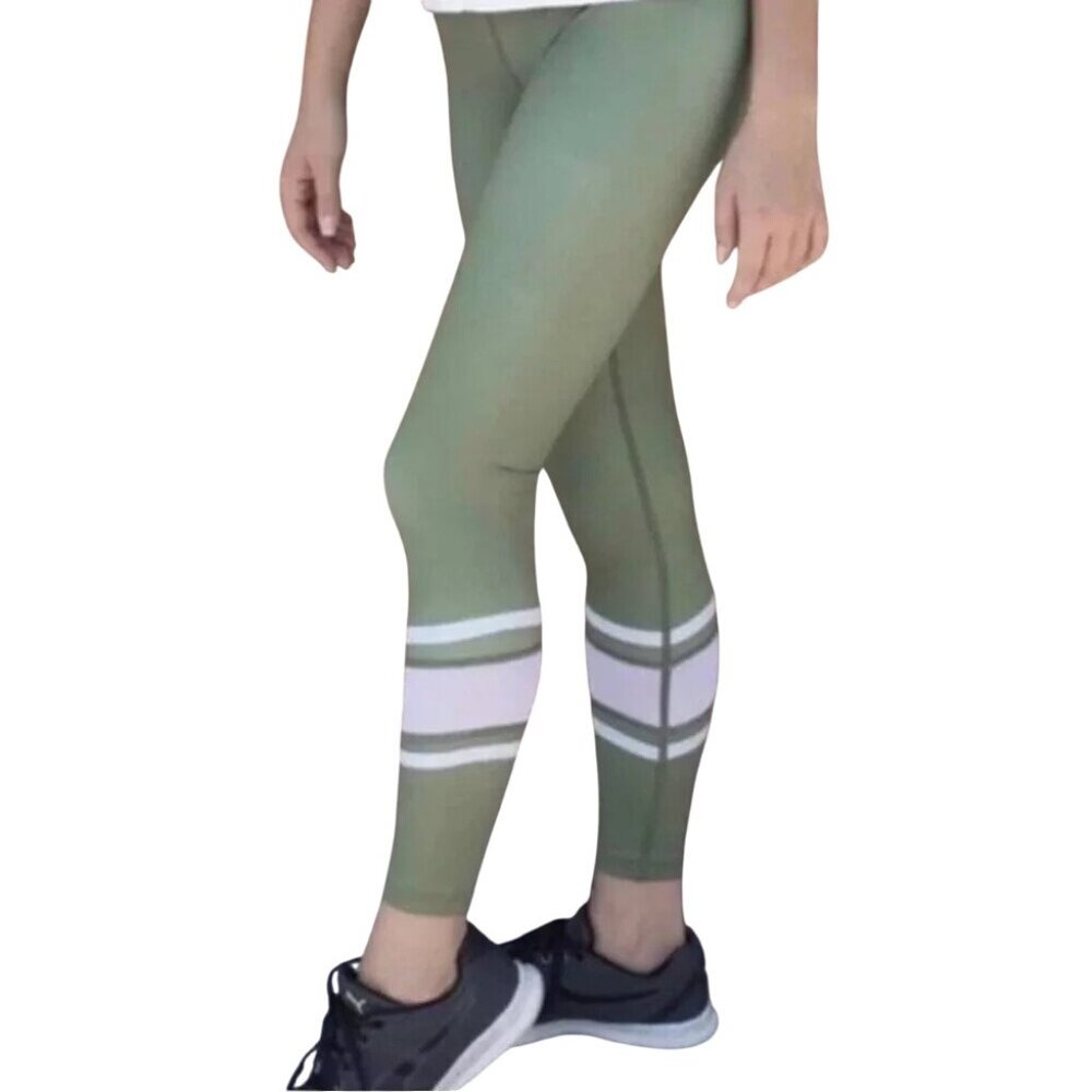 Zyia Active Light N Tight Leggings Womens S Green Retrosport Active Athleisure
